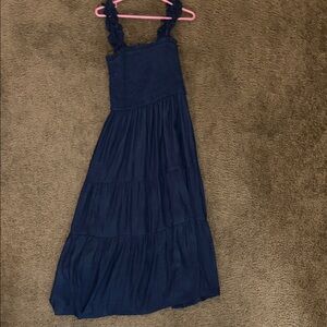 Women’s Navy Smocked Tiered Sundress
